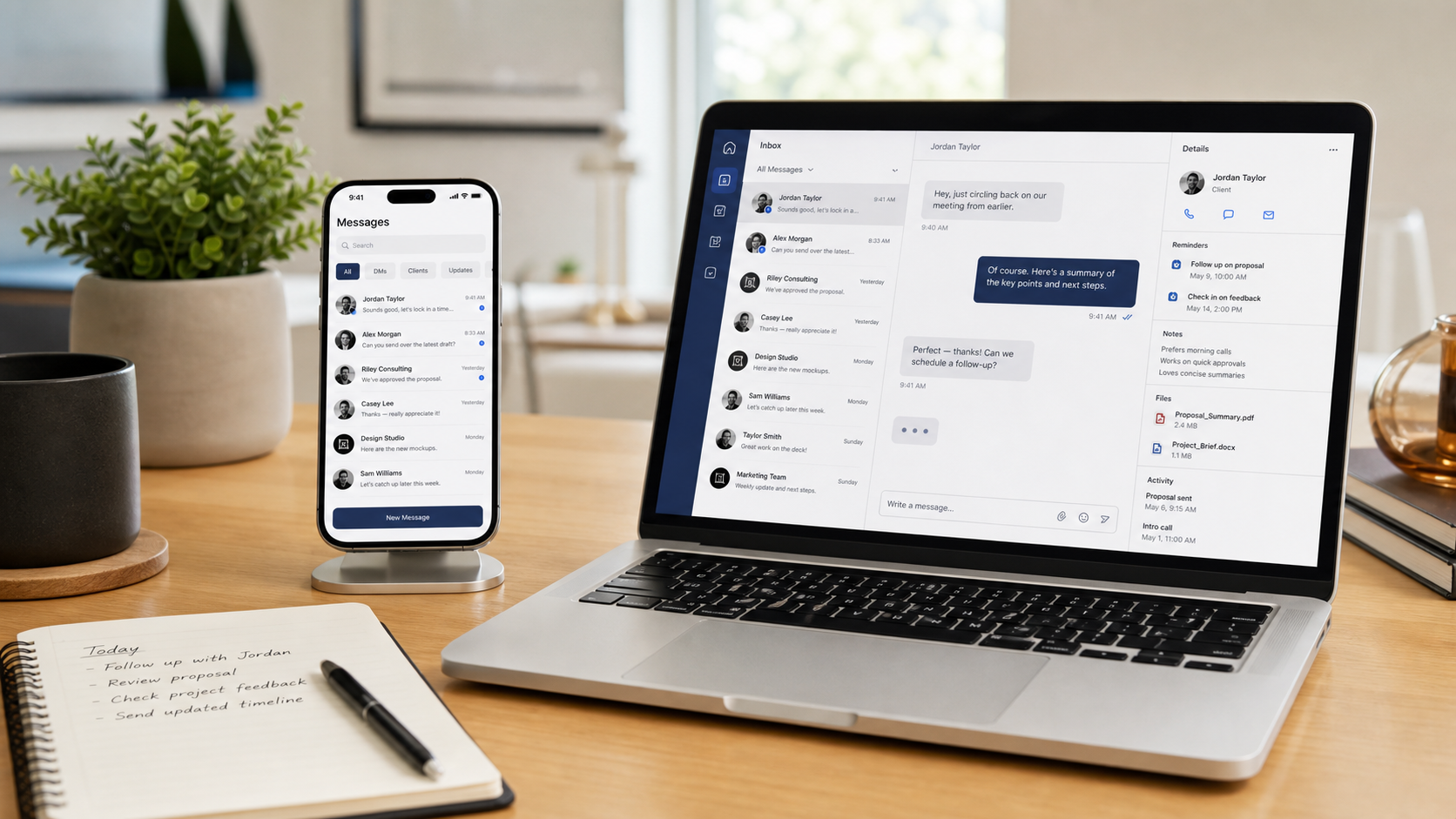 LINK reaches out, follows up, and keeps the CRM moving.