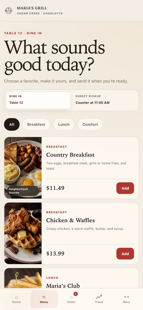 Guest — Browse the real menu